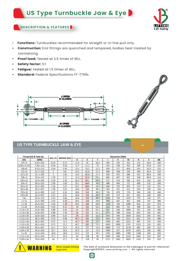 us type turnbuckle jaw and eye catalog saudi arabia