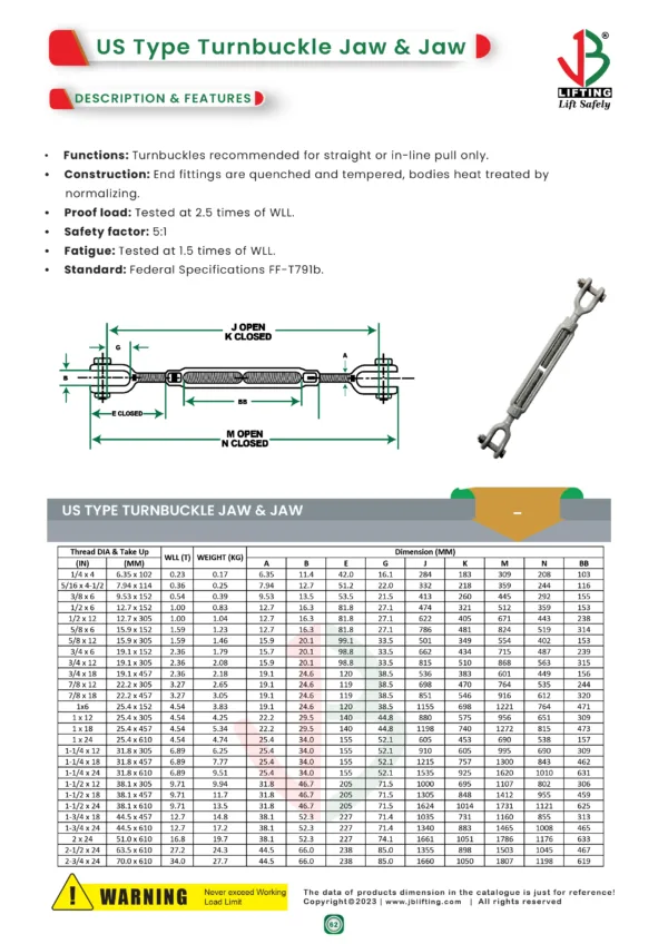 us type turnbuckle jaw and jaw saudi arabia