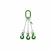 Secure Lifting Made Easy: 3 Leg Wire Rope Bridle Sling with Safety Hook Latches