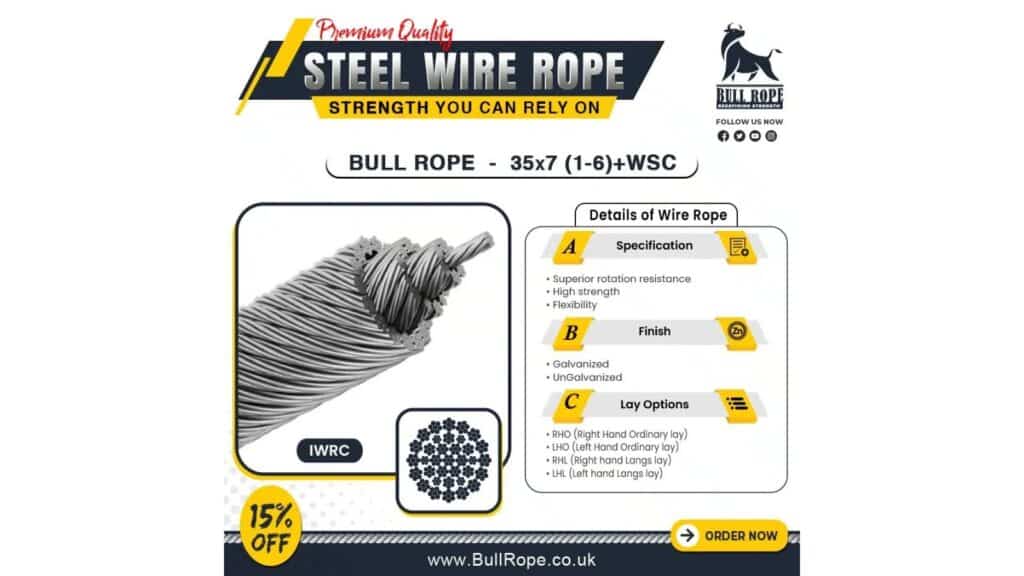 How 35×7 Bull Wire Rope Compares to Standard Rotation-Resistant Ropes