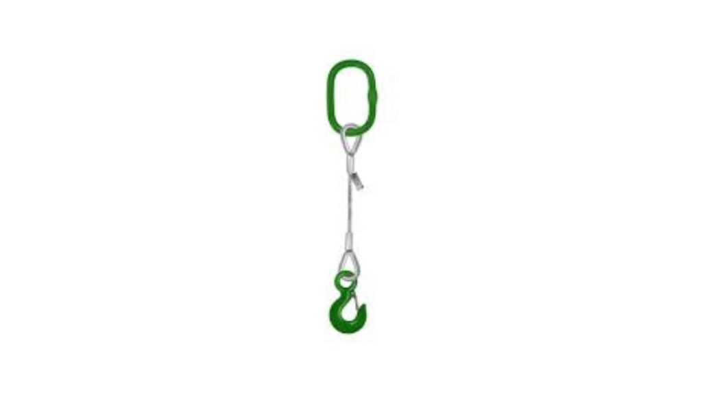 1-Leg Wire Rope Sling with Master Link and Safety Latch Hook: Built for Secure Lifting