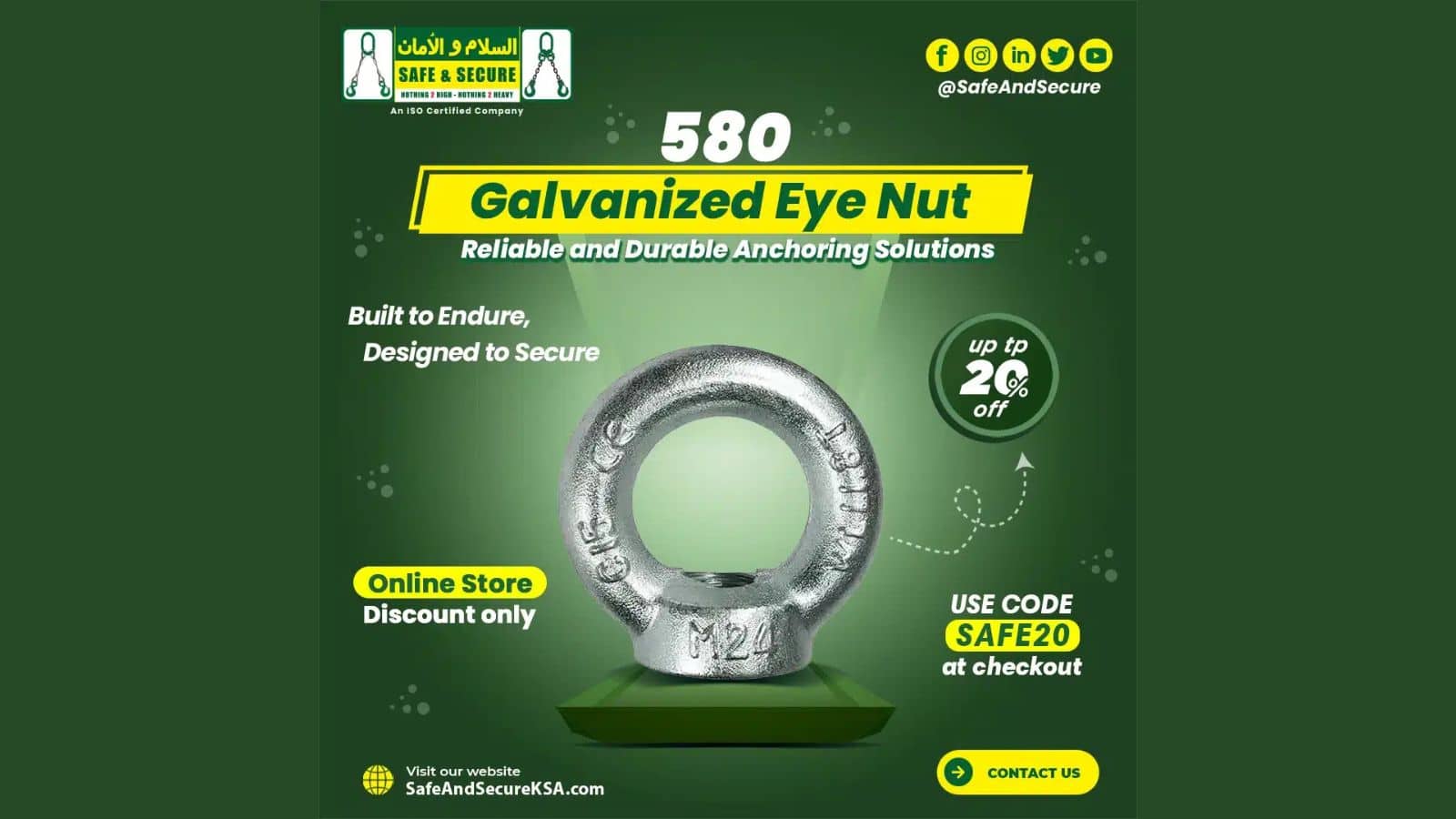 580 Galvanized Eye Nut Load Ratings Explained: Safety Starts with Specs
