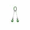 2 Leg Wire Rope Bridle Sling with Eye Sling Hooks & Safety Latches for Secure Lifting