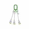 3 Leg Wire Rope Bridle Sling with D-Shaped Screw Pin Shackles for Secure Lifting in KSA